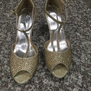 Gold Evening Heel